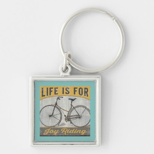 Vintage Bike With Quote Keychain