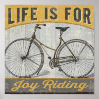 Vintage Bike With Quote Poster
