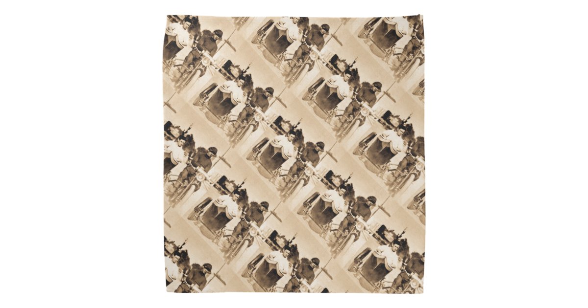 Vintage Biker Outlaw Motorcycle Rider And Sidecar Bandana