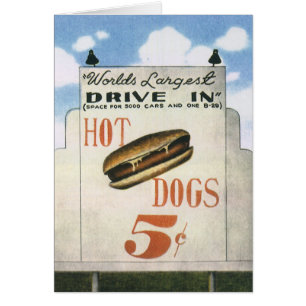 Vintage Billboard, Worlds Largest Drive In Hotdogs
