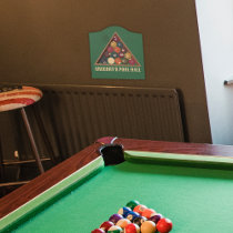 Vintage Billiard Balls Custom Pool Table Themed Door Sign