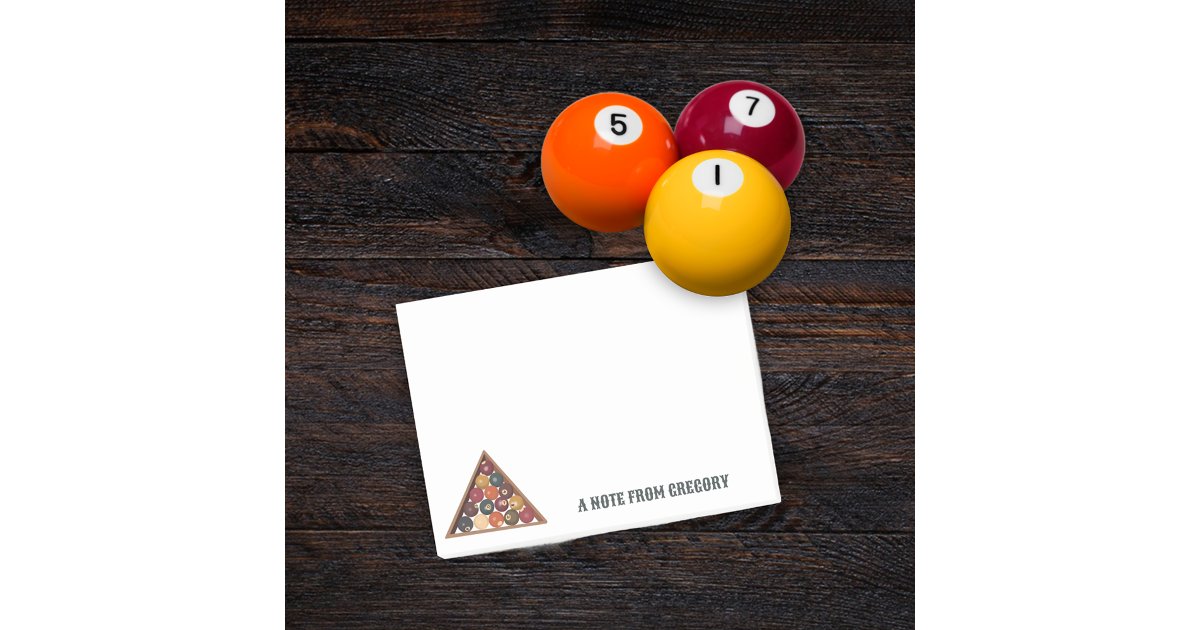 Vintage Billiard Balls Custom Pool Table Themed Post-it Notes | Zazzle