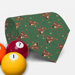 Vintage Billiard Balls Pool Table Themed Neck Tie<br><div class="desc">This patterned necktie is perfect for pool players. They're sure to appreciate this paper featuring my realistic style illustrations of vintage billiard balls set against a green background.</div>