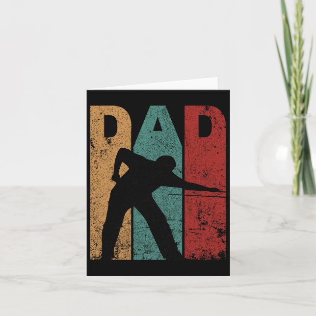 Vintage Billiards Dad Fathers Day Gift Ideas  Card (Front)