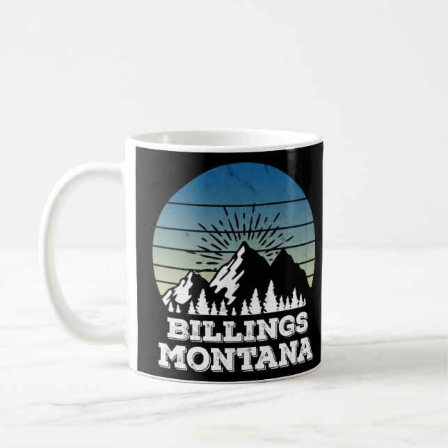Vintage Billings Montana Mountain  Coffee Mug (Left)