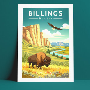Vintage Billings Montana Postcard