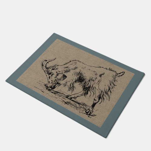 Vintage Billy Goat Country Farm and Pets Doormat