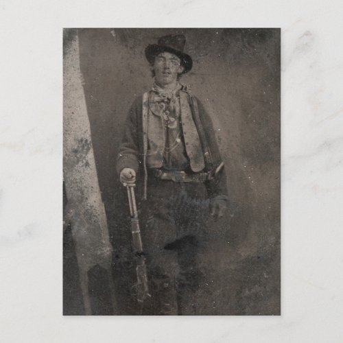 Vintage Billy the Kid Old West Outlaw Postcard