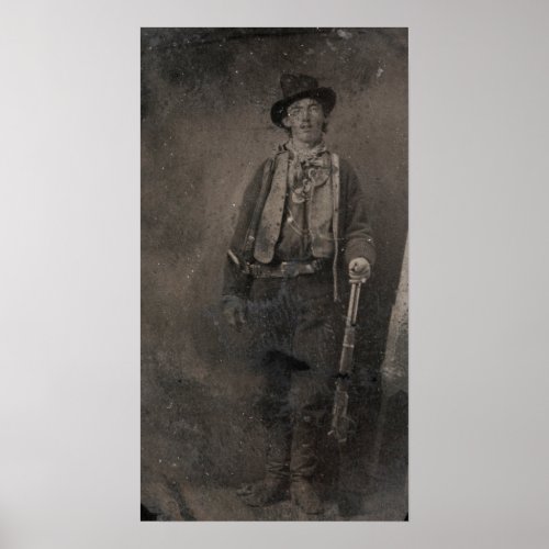 Vintage Billy the Kid Old West Outlaw Poster