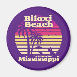 Vintage Biloxi Beach Mississippi Magnet
