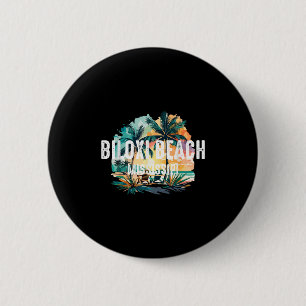Vintage Biloxi Beach Mississippi Souvenir Retro Su Button