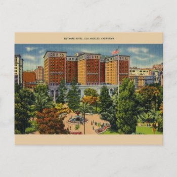 Vintage Biltmore Hotel Los Angeles Postcard by RetroMagicShop at Zazzle