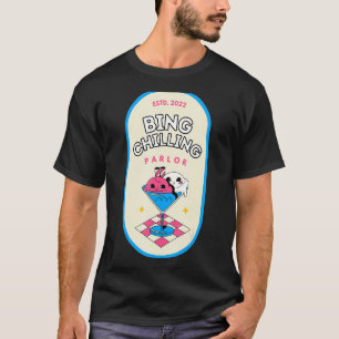 Vintage Bing Chilling Ice Cream Parlor Meme Quote T-Shirt