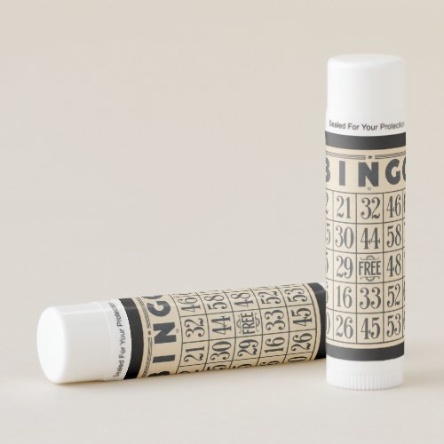 Vintage Bingo Card Lip Balm