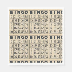 Vintage Bingo Card Paper Napkins