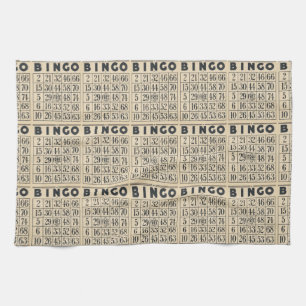 Vintage Bingo Card Towel