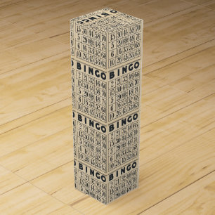 Vintage Bingo Card Wine Box
