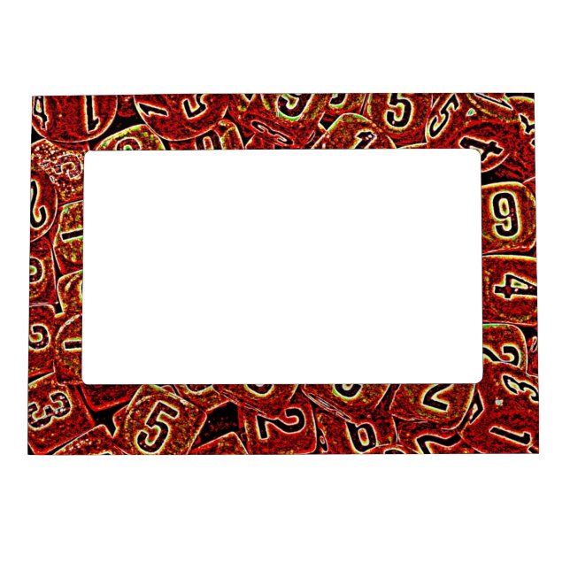 Vintage Bingo Game Pieces Numbers Photo Frame (Front)