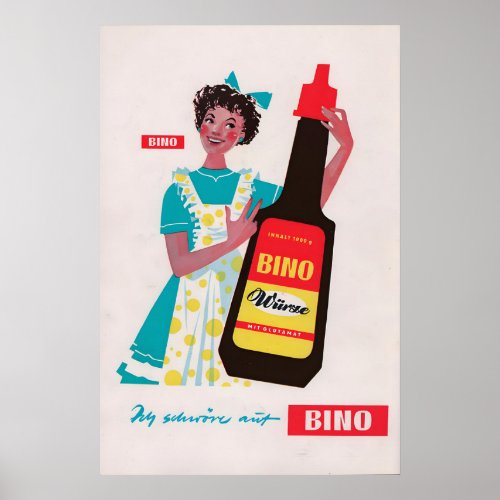 Vintage BINO Seasoning Sauce Poster Eastern