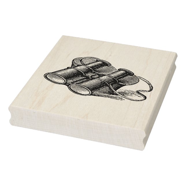 Vintage Binonulars Drawing Rubber Stamp (Stamp)