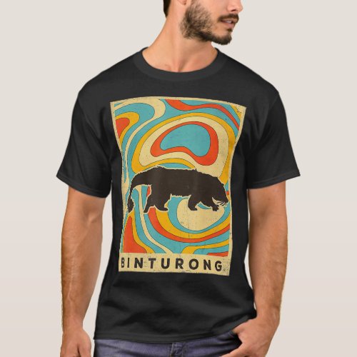 Vintage Binturong Lover Animal Retro Style T_Shirt