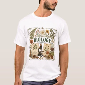 Vintage Biology Botanical Scientific Illustration T-Shirt