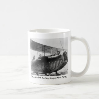 Vintage Biplane Airplane And Pilots Coffee Mug