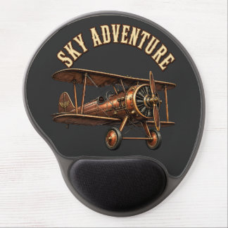 Vintage biplane. gel mouse pad