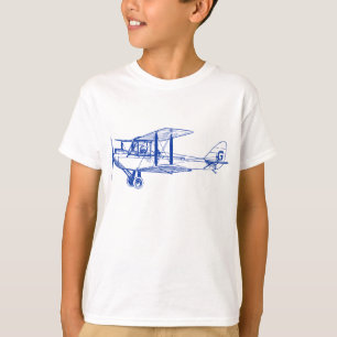 Vintage Biplane - Navy Blue T-Shirt