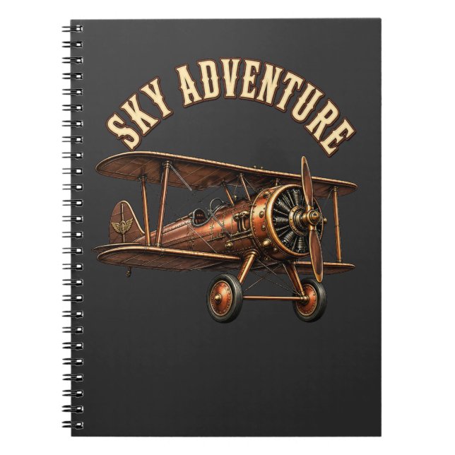 Vintage biplane.  notebook (Front)