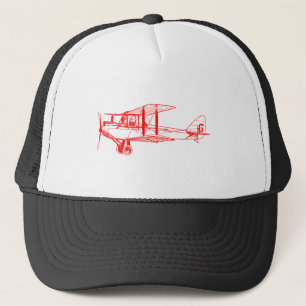 Vintage Biplane - Red Trucker Hat