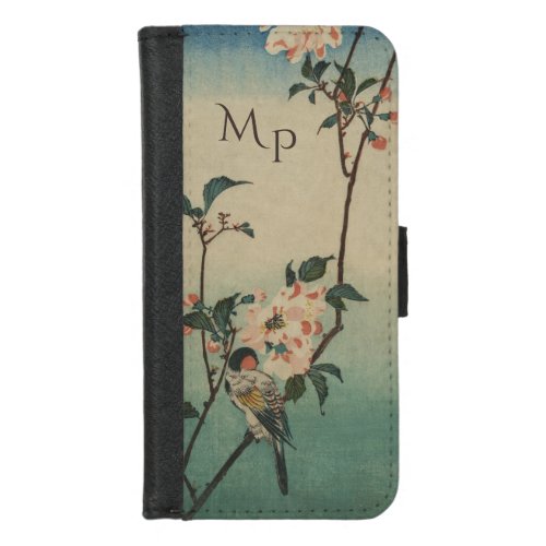 Vintage Bird and Blossom Illustration Art iPhone 87 Wallet Case