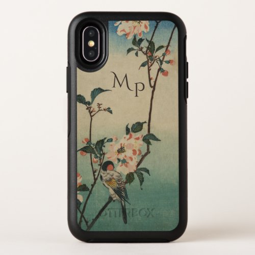 Vintage Bird and Blossom Illustration OtterBox Symmetry iPhone X Case