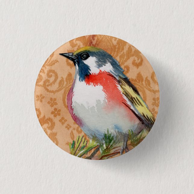 Vintage Bird Button (Front)