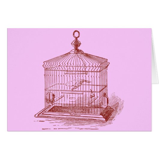 Vintage Bird Cage Cards (Front Horizontal)