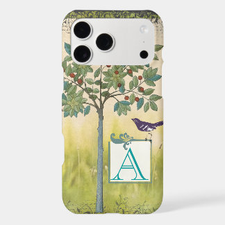 Vintage Bird Cherry Tree Monogram iPhone 17 Pro Max Case