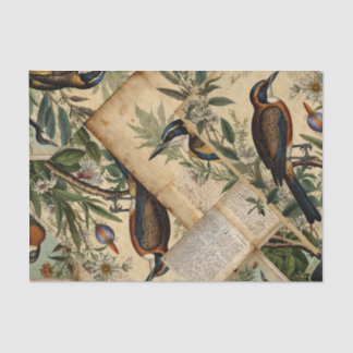Vintage Bird Collage Tissue Paper