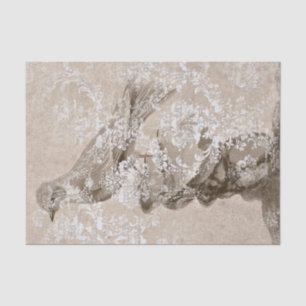 Vintage Bird Collage Tissue Paper