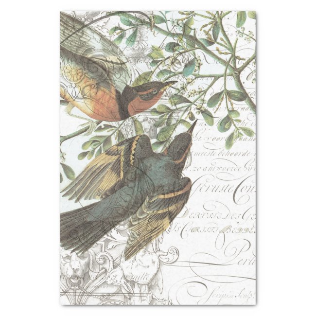 Vintage Craft Papers Vintage Bird Collage Tissue Paper No.508