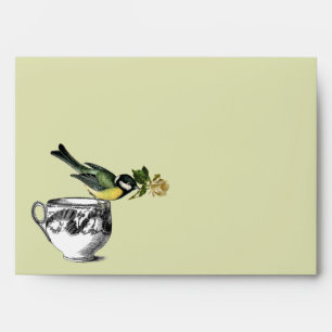 Vintage Bird Collage Valentine's Day Envelope