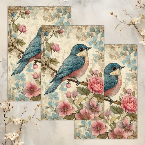 VINTAGE BIRD DECOUPAGE TISSUE PAPER
