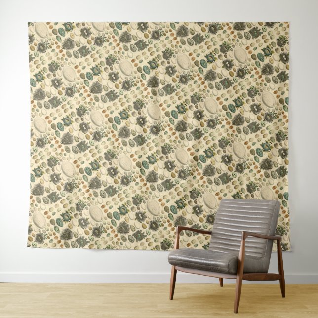 Vintage Bird Egg Nest Art Painting Eggs Tapestry (In Situ (Horizontal))