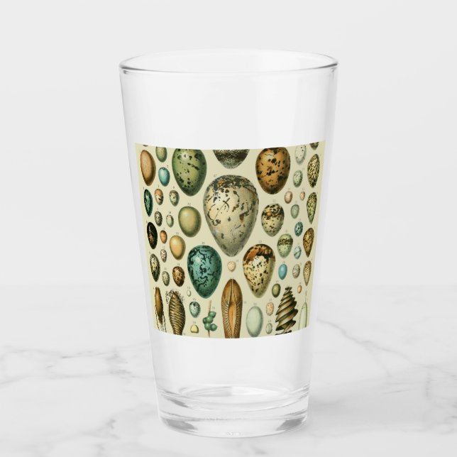 Vintage Bird Eggs French Fish Egg Art Glass (Front)