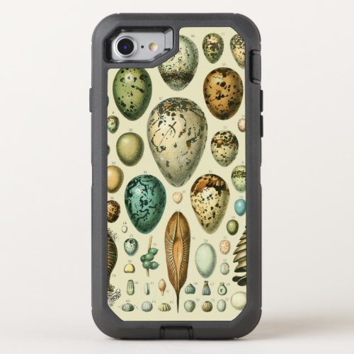 Vintage Bird Eggs French Fish Egg Art OtterBox Defender iPhone SE87 Case