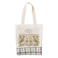 Vintage Bird Emily Dickinson Poem Tote