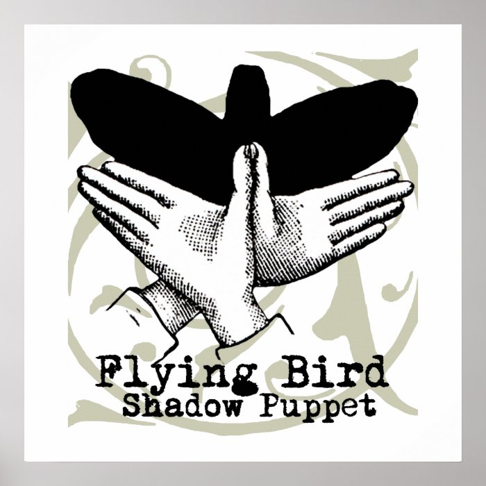 Vintage Bird Hand Puppet Shadow Games Print