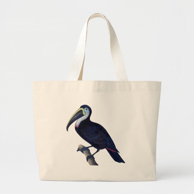 Vintage Bird Large Tote Bag (Front)