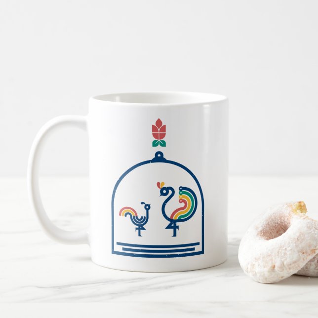 Vintage Bird Mug (With Donut)