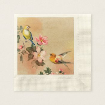 Vintage Bird Napkins by designsbytasha at Zazzle