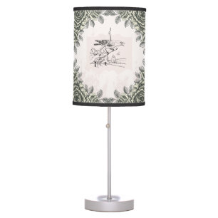 Vintage bird on a branch table lamp